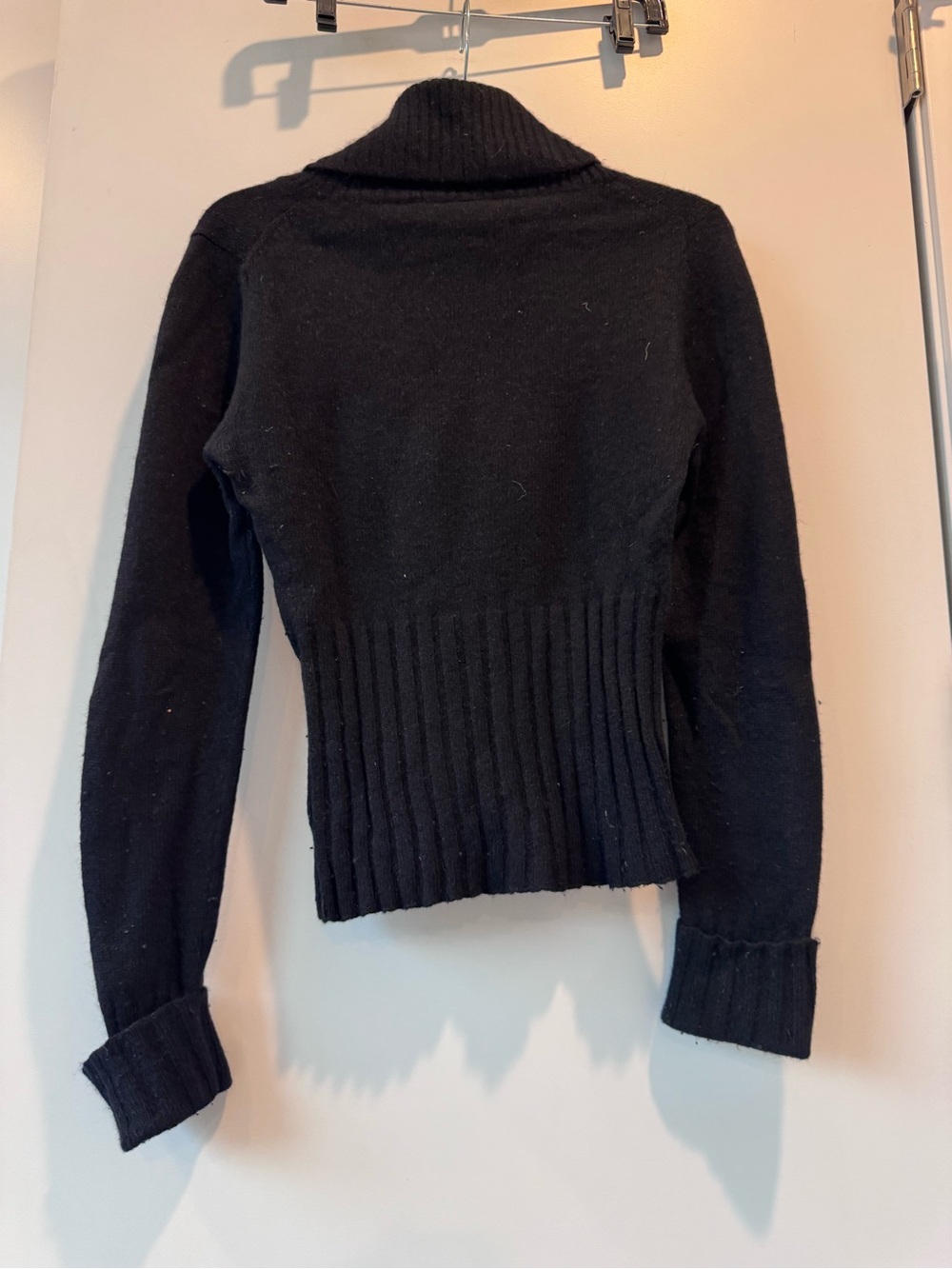 Arden B Black Ribbed Turtleneck Sweater